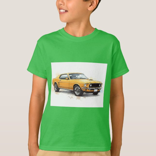 Camiseta Carro amarelo dos anos 60 (Frente)