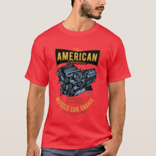 Camiseta Carro americano clássico muscular retrô