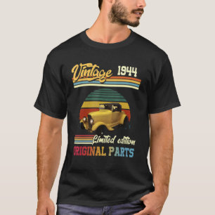 Camiseta Carro Antigo 1944 Peças Originais 80 Aniversário