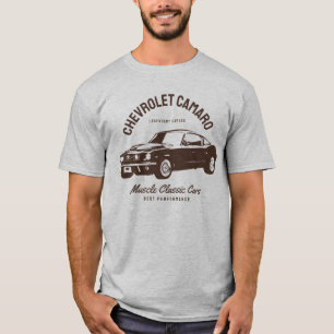 Camiseta Carro antigo Chevrolet camaro tipografia 