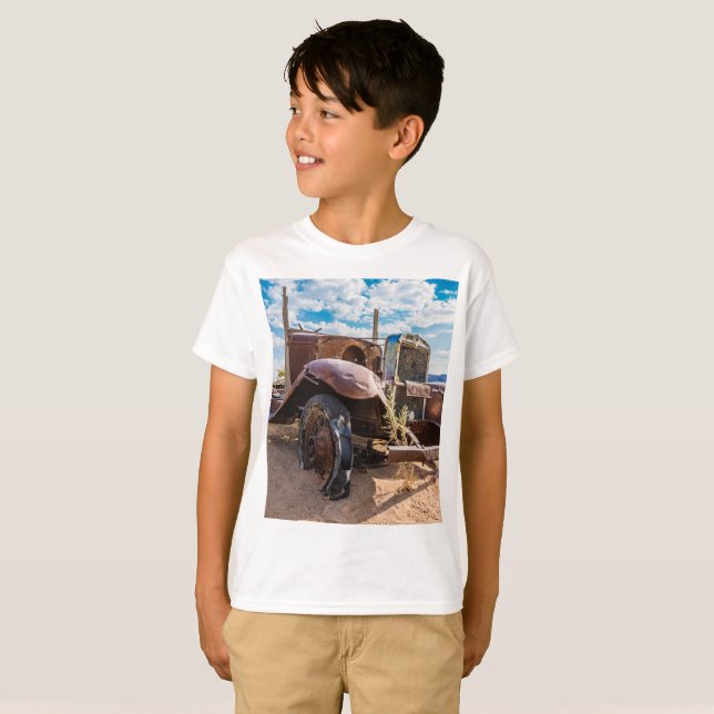 Camiseta Carro antigo e abandonado 3 em Solitaire, Namíbia (Frente Completa)