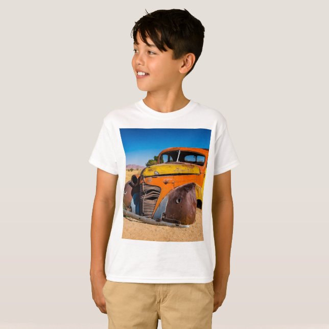 Camiseta Carro antigo e abandonado em Solitaire, Namíbia (Frente Completa)