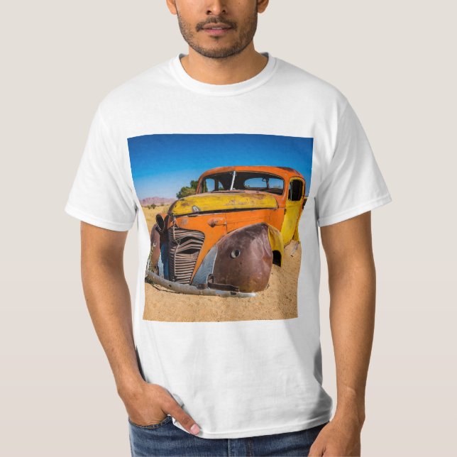 Camiseta Carro antigo e abandonado em Solitaire, Namíbia (Frente)