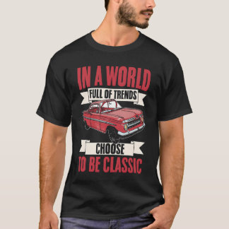Camiseta Carro Antigo Em Um Mundo Cheio De Amigos Escolha S
