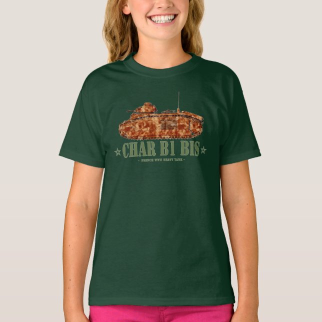 Camiseta Carro B1 bis Segunda Guerra Mundial 2 Tanque pesad (Frente)