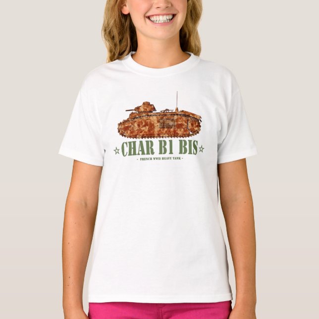 Camiseta Carro B1 bis Segunda Guerra Mundial 2 Tanque pesad (Frente)