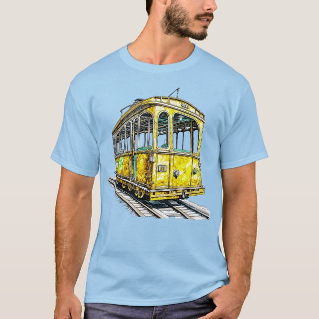 Camiseta Carro Cable Amarelo (Frente)