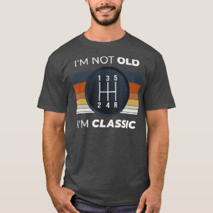 Camiseta Carro-Cara Aniversário Velho Carro-Pau Clássico Ca