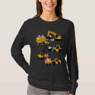 Camiseta Carro-Cargueiro de Construção Páscoa Dia da Crianç