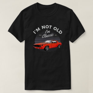 Camiseta Carro Chevy Camaro de 1969 Não sou velho, sou clás