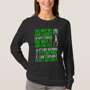 Camiseta Carro-Circuito de Mão-de-Obra de Carro Entusiasta