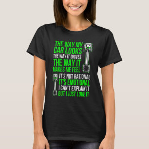 Camiseta Carro-Circuito de Mão-de-Obra de Carro Entusiasta