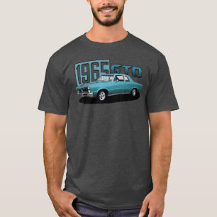 Camiseta Carro Clássico 1965 65 GTO Muscle Antigo Azul