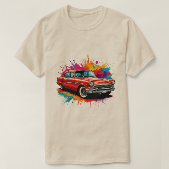Camiseta Carro Clássico Antigo (Frente do Design)