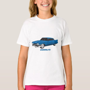 Camiseta Carro clássico azul legal de 1959