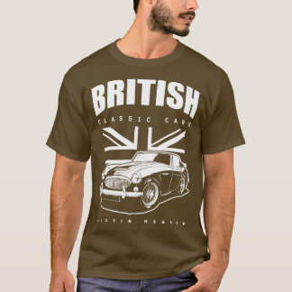 Camiseta Carro Clássico Britânico Austin Healey Long Sleeve