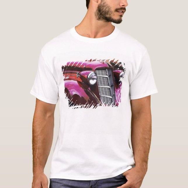 Camiseta Carro clássico: Castanho-aloirado (Frente)