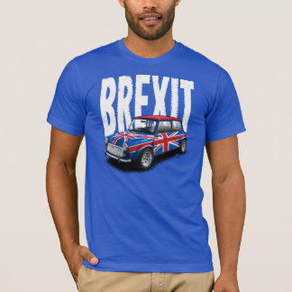 Camiseta Carro clássico de Brexit mini no t-shirt azul