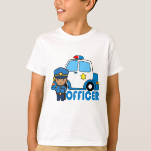 Camiseta Carro Clássico de Polícia com Siren para Crianças