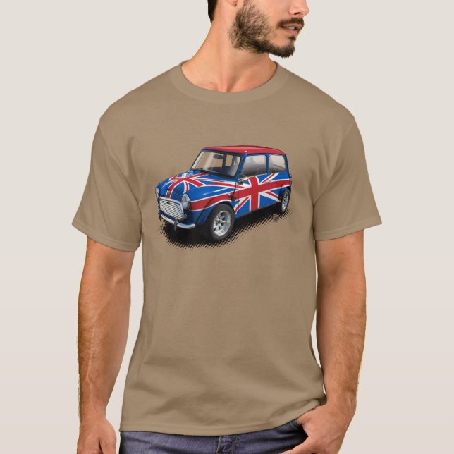 Camiseta Carro clássico de Union Jack mini no t-shirt de (Frente)