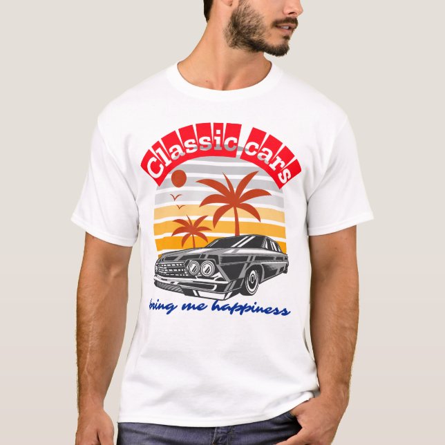 Camiseta Carro clássico Lowrider Chevrolet Impala (Frente)