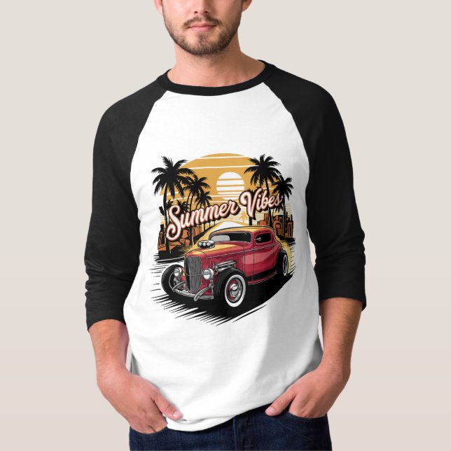 Camiseta Carro Clássico Vibrações de Verão (Frente)