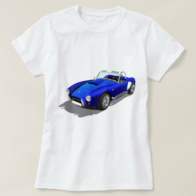 Camiseta Carro Cobra Azul (Frente do Design)