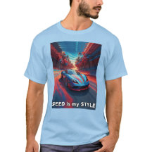 Carro com efeitos vermelhos e azuis