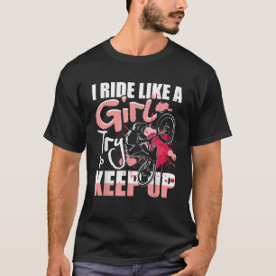 Camiseta Carro Como Garota Ciclista De Bicicletas De Bicicl