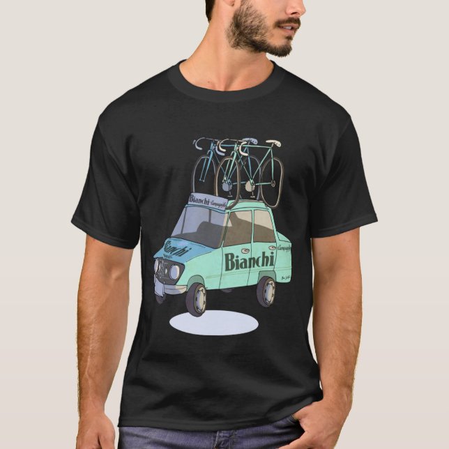 Camiseta Carro da Equipe de Ciclismo Bianchi (Frente)