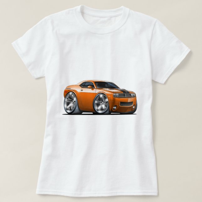 Camiseta Carro da laranja do desafiador de Dodge (Frente do Design)