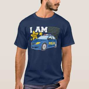 Camiseta Carro da Polícia Presente de Aniversário Im presen