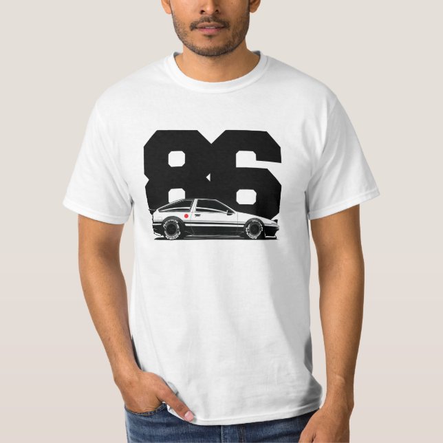 Camiseta Carro da tração de JDM AE86 Trueno (Frente)