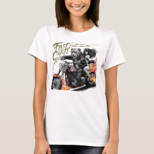 Camiseta Carro das Liberdades: Mulher em Moto