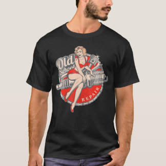 Camiseta Carro de Arte Quente Rockabilly Old School
