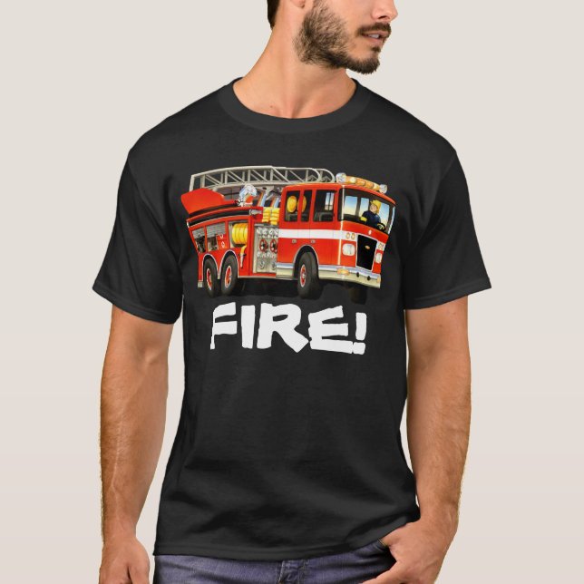 Camiseta Carro de bombeiros (Frente)