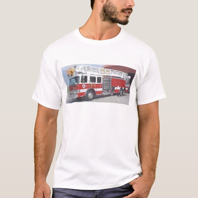 Camiseta carro de bombeiros (Frente)