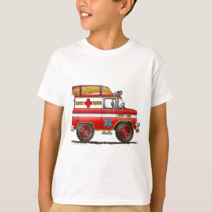 Camiseta Carro de bombeiros de Van Ambulância do salvament