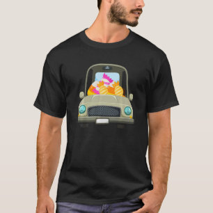 Camiseta Carro de Candy de Condução Fantasia Preguiçosa de 