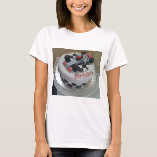 Camiseta carro de competência do feliz aniversario