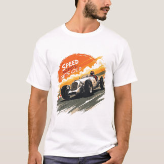 Camiseta Carro de Corrida Clássico Vintage A Velocidade Nun
