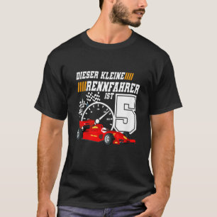 Camiseta Carro De Corrida De Aniversário Para Crianças, 5, 