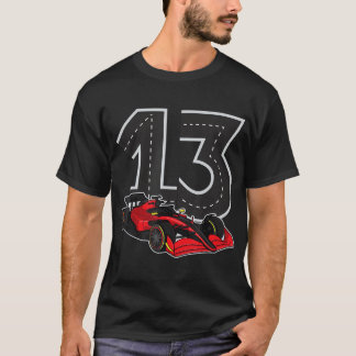 Camiseta Carro de Corrida de Menino de Aniversário de Corri