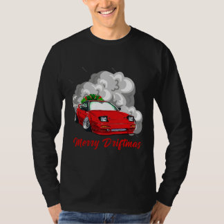 Camiseta Carro de Corrida de Natal de Driftmas felizes