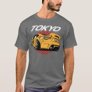 Camiseta Carro de Corrida de Tóquio Japão Street Racing Pre
