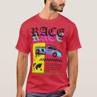 Camiseta Carro de Corrida engraçado engraçado
