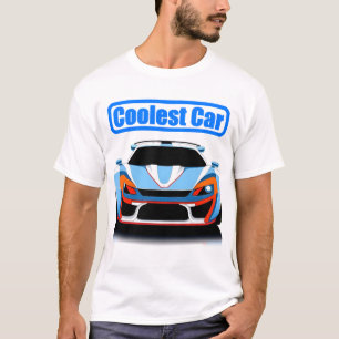 Camiseta Carro de Corrida Esportivo em Cores Vibrantes