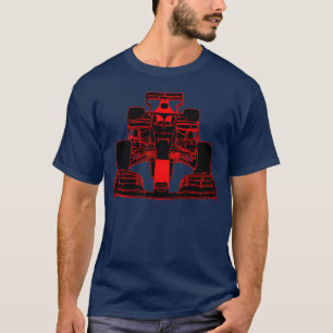 Camiseta Carro de corrida fórmula carro de corrida vermelho