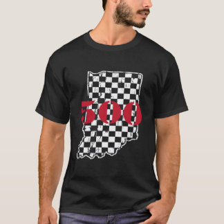 Camiseta Carro de Corrida Indianapolis Indiana State 500 Ab
