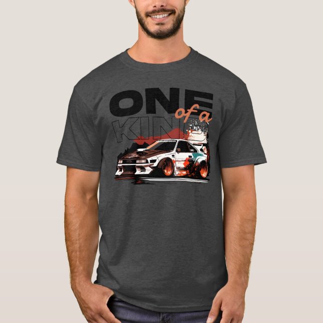 Camiseta Carro de corrida personalizado com explosão de cor (Frente)